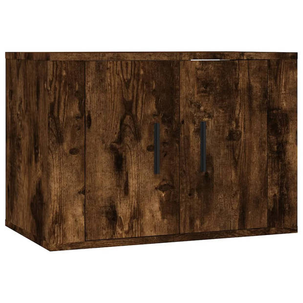 The Living Store TV-meubelset - Gerookt Eiken - 2 x 40 cm x 34.5 cm x 40 cm - 2 x 57 cm x 34.5 cm x 40 cm