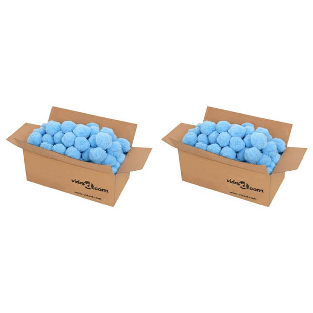 vidaXL Zwembadfilterbolletjes antibacterieel 1400 g polyetheen blauw