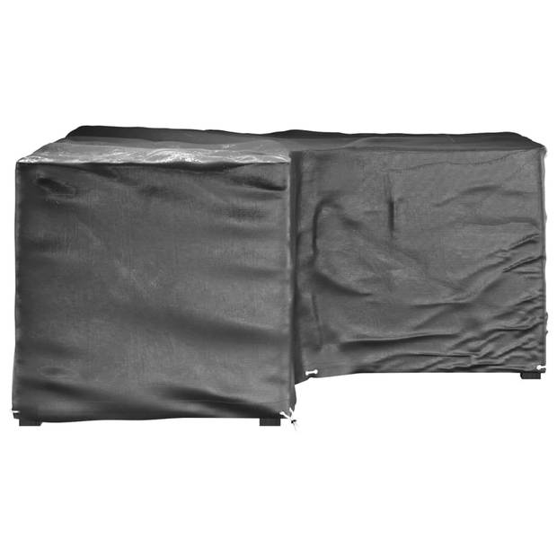 vidaXL Tuinmeubelhoezen L-vormig 2 st 12 oogjes 185x185x90 cm