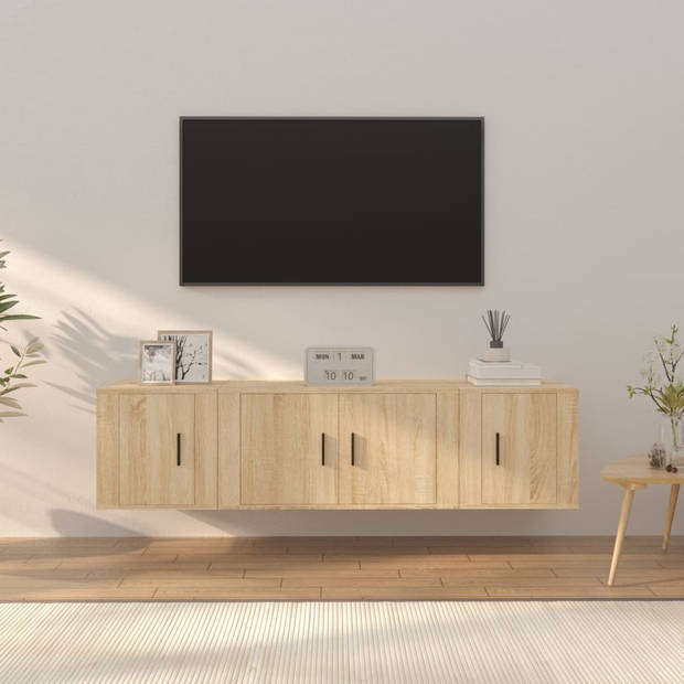 The Living Store Televisiekastenset - Tv-meubel 80x34.5x40cm - 2x tv-meubel 40x34.5x40cm