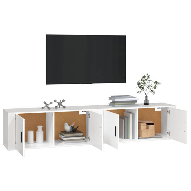 vidaXL Tv-wandmeubels 2 st 100x34,5x40 cm wit