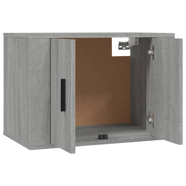 vidaXL Tv-wandmeubels 2 st 57x34,5x40 cm grijs sonoma eikenkleurig