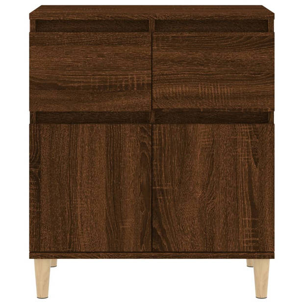 The Living Store Dressoir - Badkaast/Keukenkastje - 60x35x70cm - Bruineiken