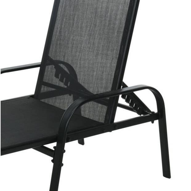 Comfortabel Verstelbaar Ligbed - Ventilerend - Kleur Zwart 195x60 cm