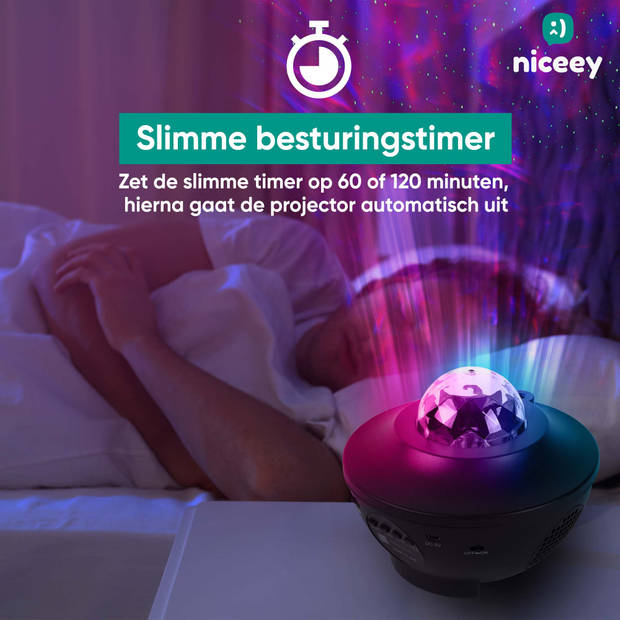 Niceey Sterrenprojector - Dimbaar - Zwart
