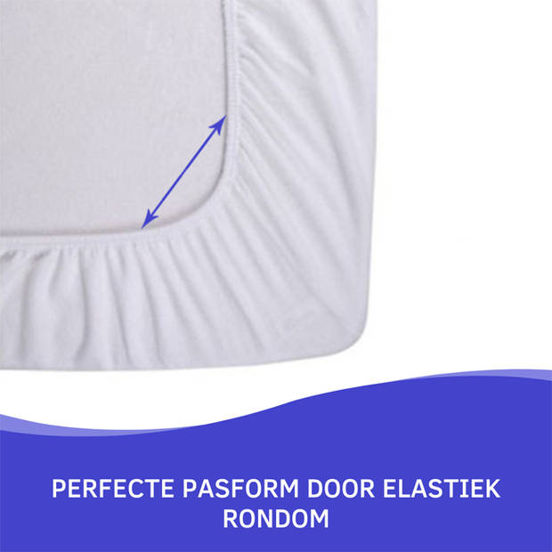 Zavelo Molton Hoeslaken (100% Katoen)-1-persoons (90x220 cm)