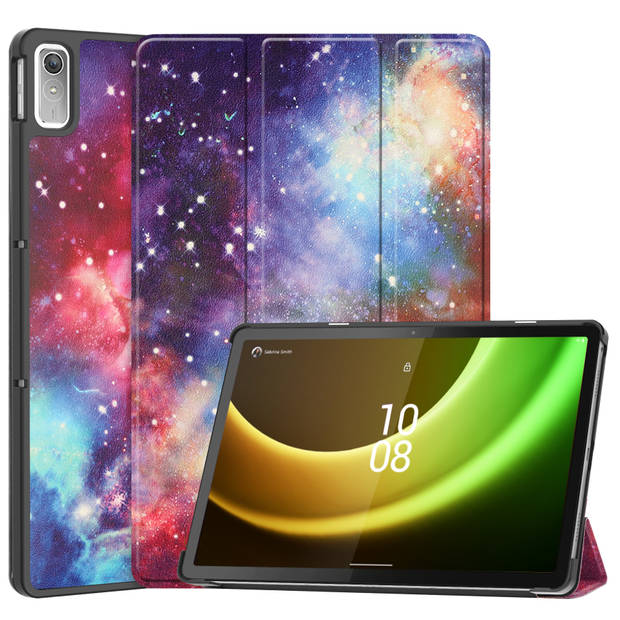 Basey Lenovo Tab P11 (2e Gen) Hoesje Kunstleer Hoes Case Cover -Galaxy