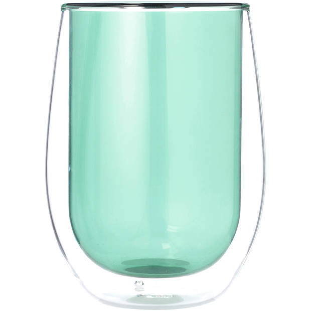 Blokker dubbewlandig glas 35cl - groen