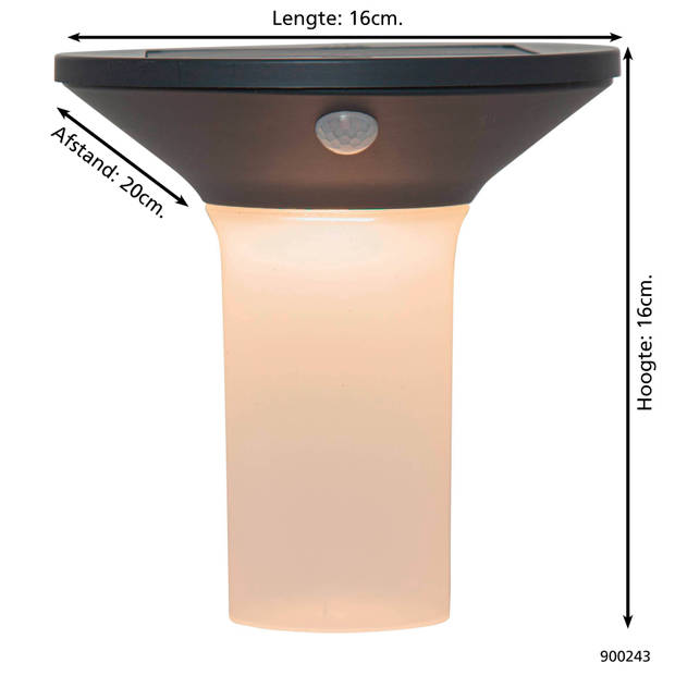 EGLO Corbezzola Wandlamp Buiten - LED - 16 cm - Sensor - Grafiet/Wit