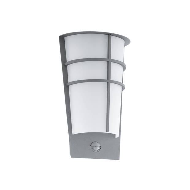 EGLO Breganzo 1 - Buitenverlichting - IP44 - Wandlamp - Zilver - Wit