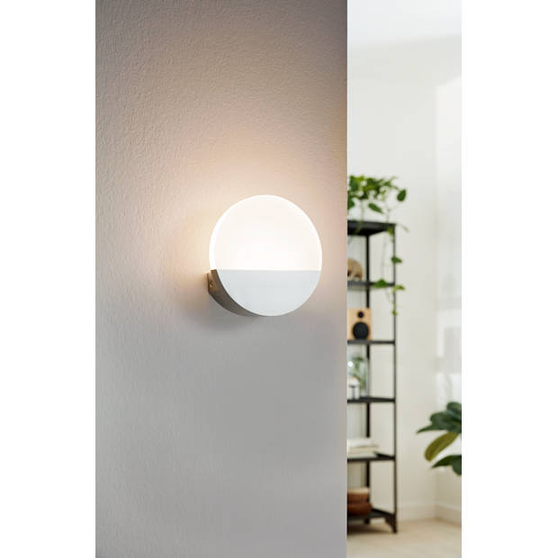 EGLO Metrass 1 - Wandlamp - 1 Lichts - Nikkel-Mat - Gesatineerd