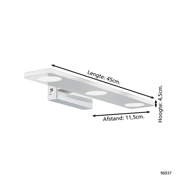 EGLO Cabus Wandlamp - LED - 45 cm - Grijs