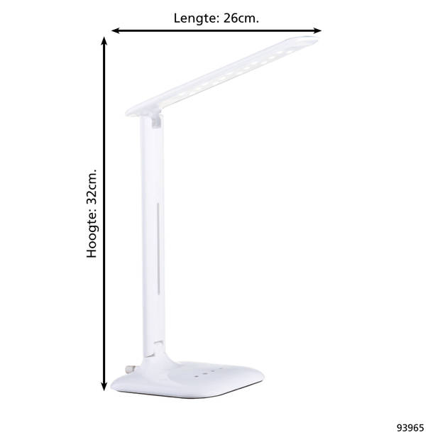 EGLO Caupo Tafellamp - LED - 32 cm - Wit - Dimbaar