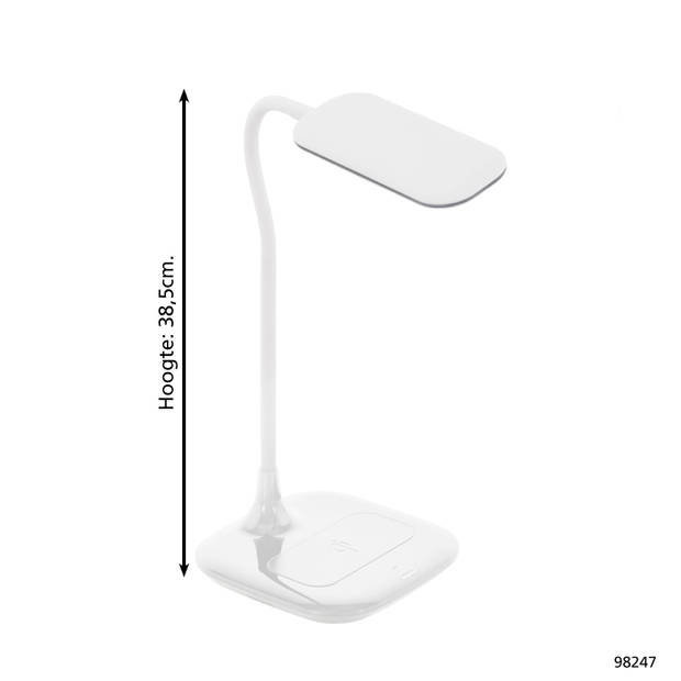 EGLO Masserie Tafellamp - LED - 38,5 cm - Wit - Dimbaar