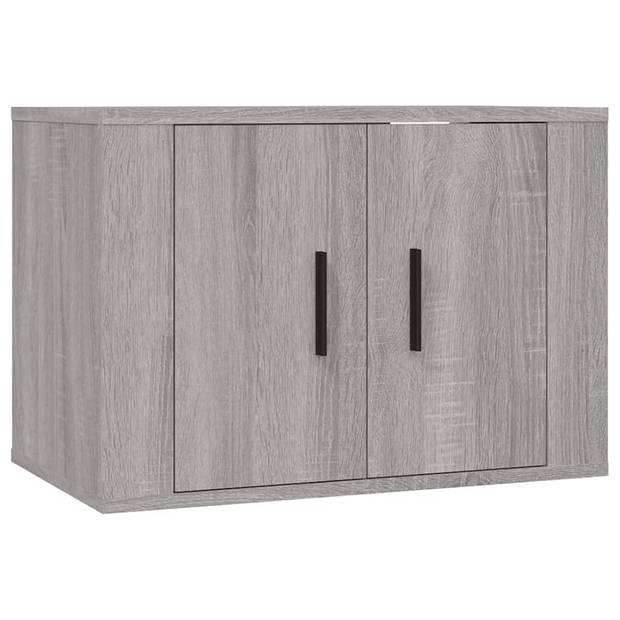 The Living Store Televisiekastenset - TV-meubel 57x34.5x40 cm - 2x TV-meubel 40x34.5x60 cm - Grijs Sonoma Eiken