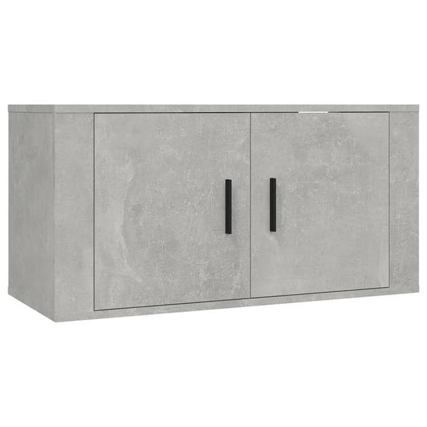 The Living Store Tv-meubelset Betongrijs - 80x34.5x40cm - 2x40x34.5x40cm