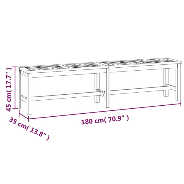 vidaXL Tuinbank 180 cm massief acaciahout