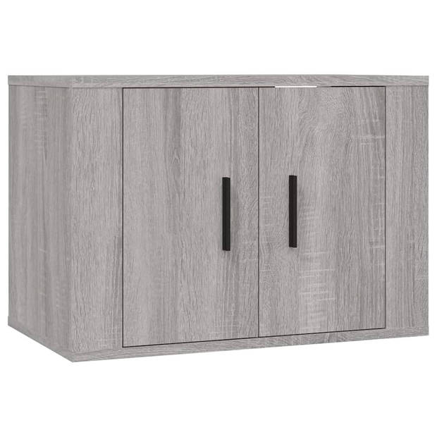 The Living Store Televisiekastenset - TV-meubel - 57x34.5x40 cm - Wandgemonteerd - Grijs sonoma eiken