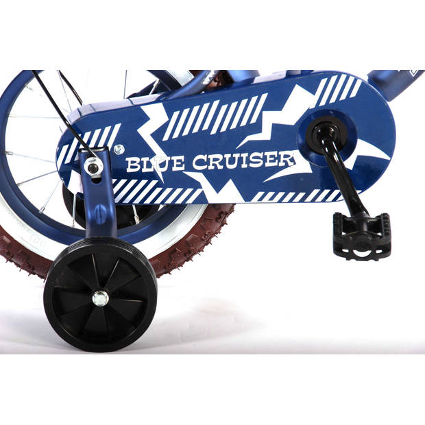 Volare Kinderfiets Blue Cruiser - 12 inch - Blauw - Inclusief WAYS Bandenplakset