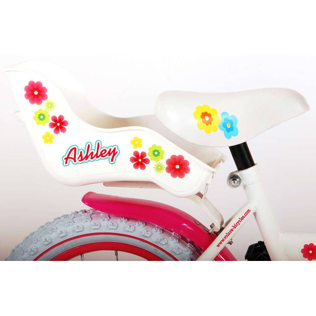 Volare Kinderfiets Ashley - 14 inch - Rood/Wit - Inclusief WAYS Bandenplakset