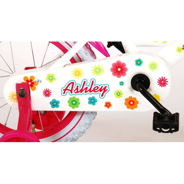 Volare Kinderfiets Ashley - 14 inch - Rood/Wit - Inclusief WAYS Bandenplakset