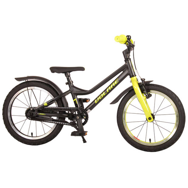 Volare Kinderfiets Blaster - 16 inch - Zwart/Geel - Inclusief WAYS Bandenplakset