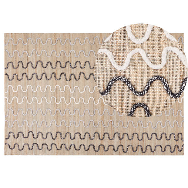 Beliani SOGUT - Laagpolig-Beige-Jute