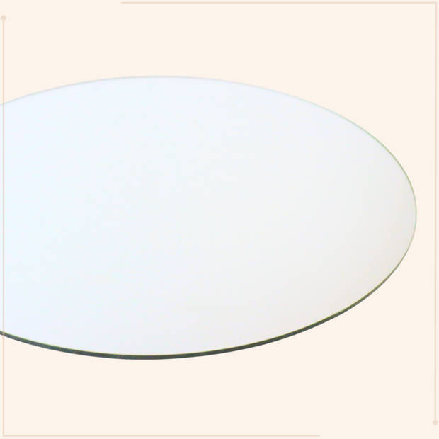 MISOU Plakspiegel - 4 stuks - 20x20cm - Deurspiegel Hangend - Zelfklevende spiegel - Wandspiegel - Rond