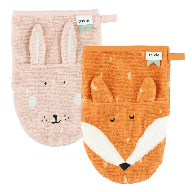 Trixie Washandje2-pack - Mrs. Rabbit - Mr. Fox