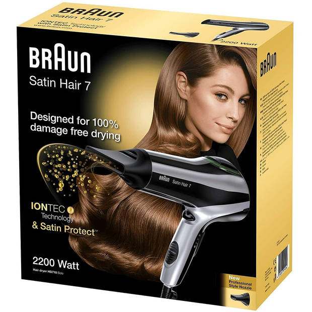 Föhn Braun Satin Hair 7 HD710 Ionisch Zwart 2200 W