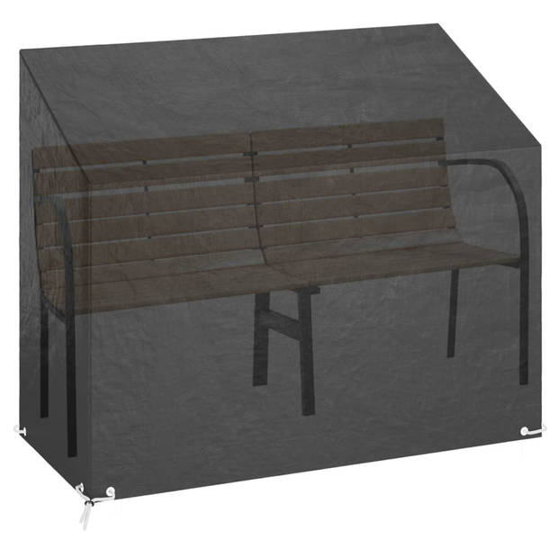 vidaXL Tuinbankhoezen 2 st 8 oogjes 160x70x70/88 cm polyetheen