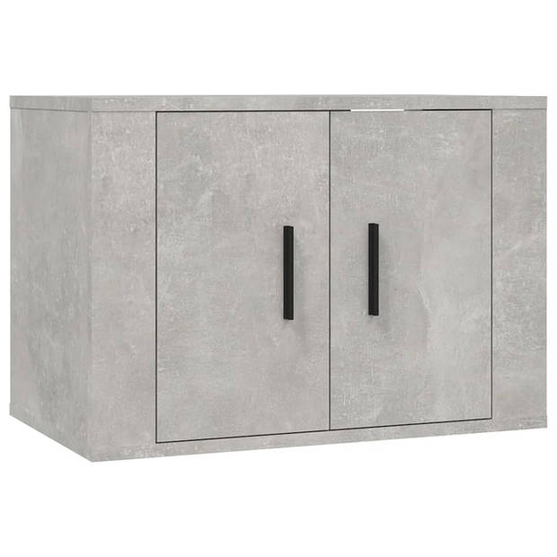 The Living Store Televisiekastenset Betongrijs - 2x tv-meubel 57x34.5x40 cm - 2x tv-meubel 40x34.5x80 cm