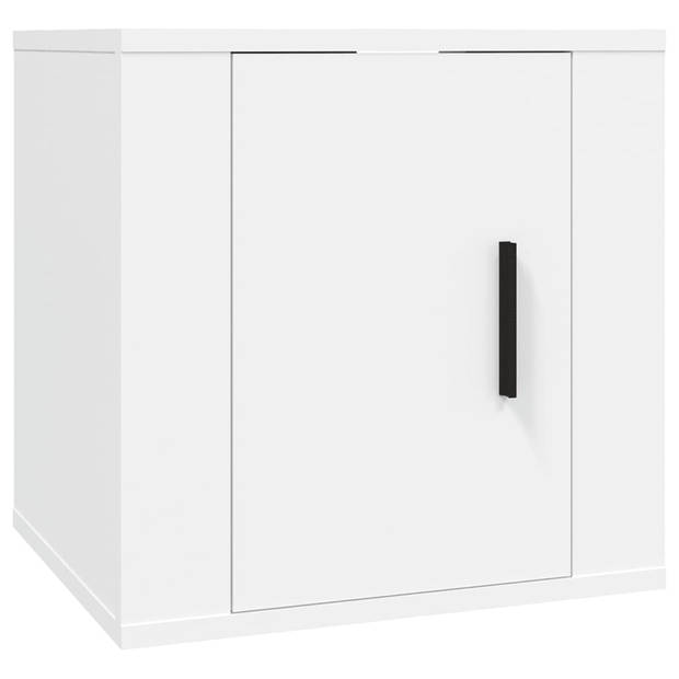 The Living Store TV-wandmeubel - naam - Wandgemonteerd - 40 x 34.5 x 40 cm - Wit - Bewerkt hout