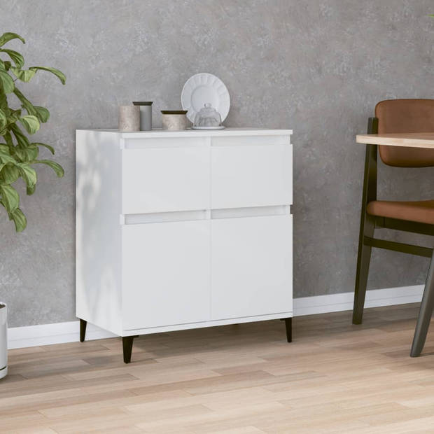 The Living Store Dressoir - Trendy en Praktisch - Badkaastje en Keukenkastje - 60x35x70 cm - Wit