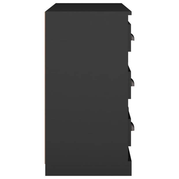 vidaXL Dressoir 70x35,5x67,5 cm bewerkt hout zwart
