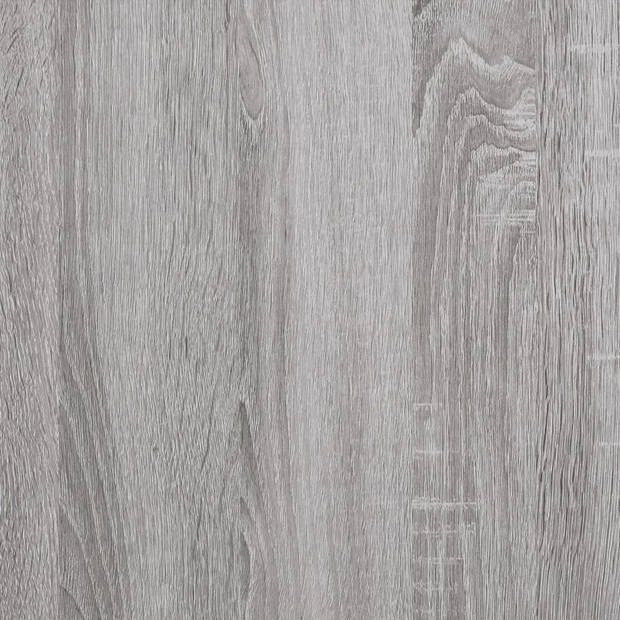 vidaXL Wandrek 2-laags 80x21x51 cm bewerkt hout grijs sonoma eiken