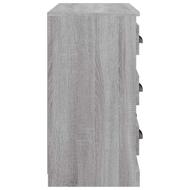 vidaXL Dressoir 70x35,5x67,5 cm bewerkt hout grijs sonoma eikenkleurig