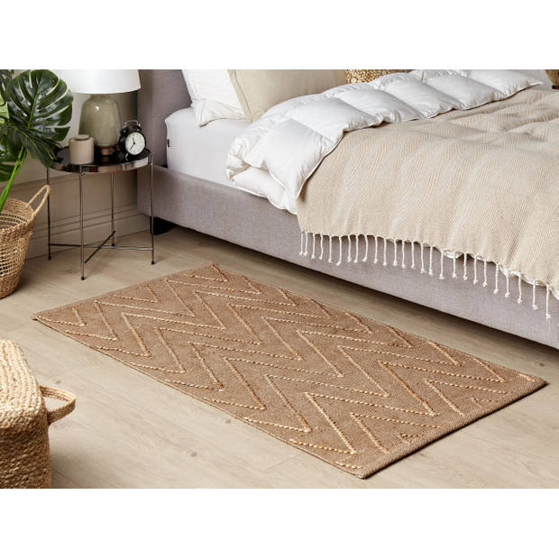 Beliani DADAY - Gevlochten-Beige-Jute