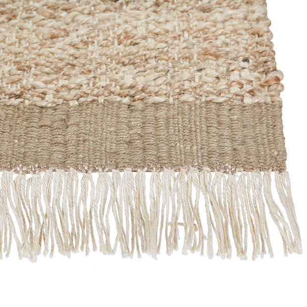 Beliani ABANA - Gevlochten-Beige-Jute