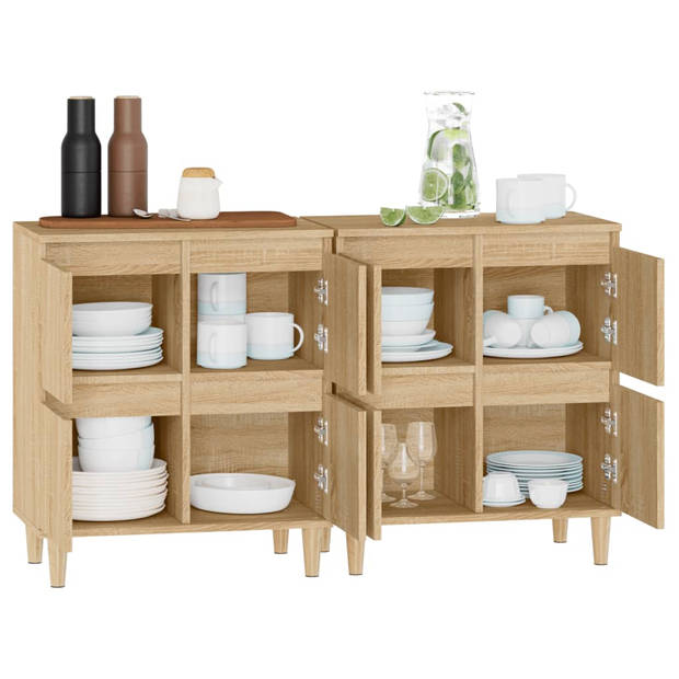 The Living Store Dressoir - Klassiek - Meubelen - 60 x 35 x 70 cm - Sonoma eiken