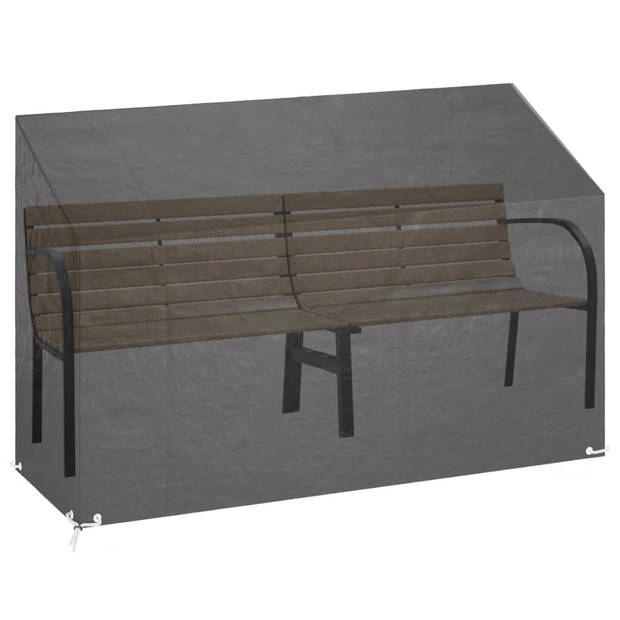 vidaXL Tuinbankhoezen 2 st 8 oogjes 190x70x70/88 cm polyetheen