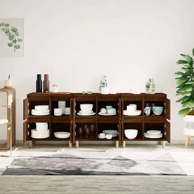 The Living Store Classic Bruineiken Dressoir - 60 x 35 x 70 cm - Duurzaam hout - Voldoende opbergruimte