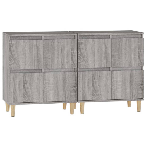 The Living Store Dressoir - Classic - Meubels - 60 x 35 x 70 cm - Grijs Sonoma eiken