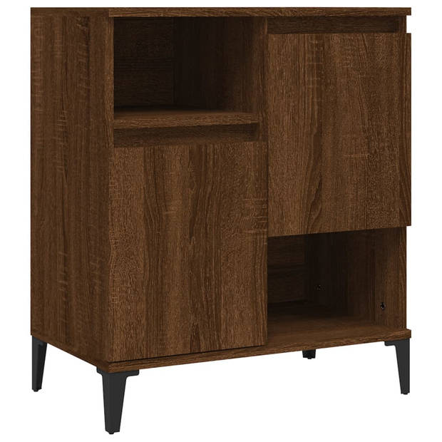 The Living Store Dressoir Vintage - Bruineiken - 60x35x70 cm - Duurzaam hout - Opbergruimte - Displayfunctie