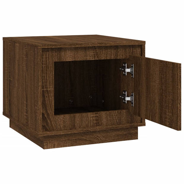 vidaXL Salontafel 51x50x44 cm bewerkt hout bruin eikenkleur