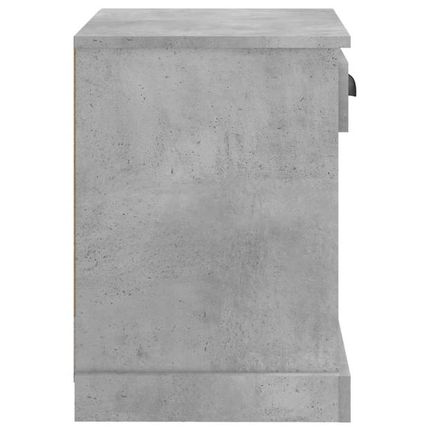 vidaXL Nachtkastjes 2 st 43x36x50 cm betongrijs