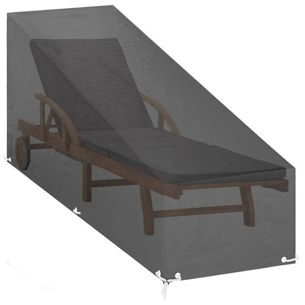 vidaXL Ligbedhoezen 2 st met 12 oogjes 200x65x35/60 cm polyetheen