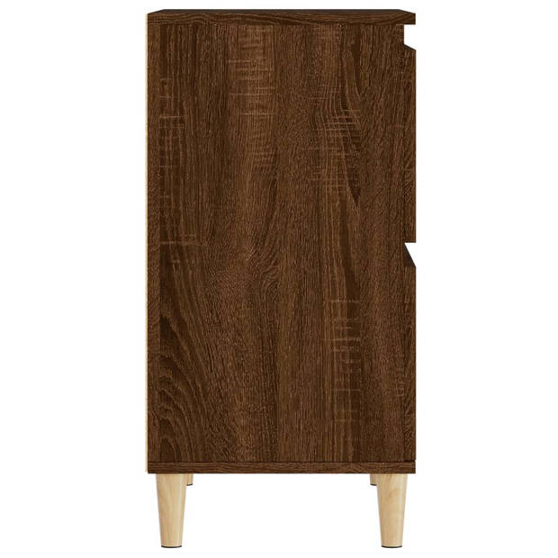 vidaXL Dressoirs 2 st 60x35x70 cm bewerkt hout bruin eikenkleur