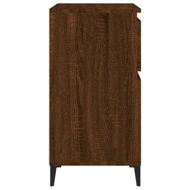 vidaXL Dressoir 60x35x70 cm bewerkt hout bruin eikenkleur