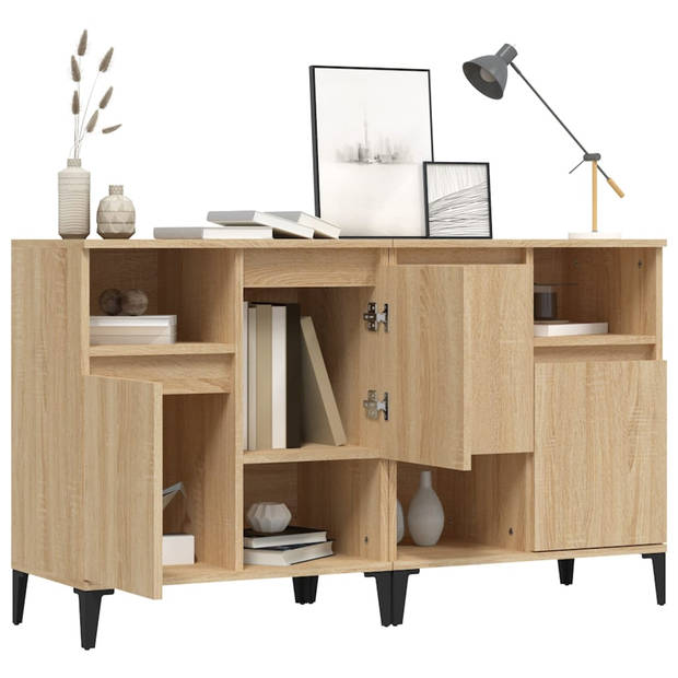 The Living Store Dressoir - Sonoma Eiken - 60 x 35 x 70 cm - Bewerkt Hout en Metaal